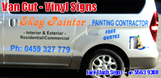 Van Signages Cut Vinyl Lettering Jack Flash Signs